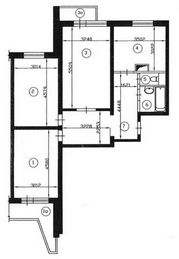 План до перепланировки трехкомнатной квартиры серии П-3